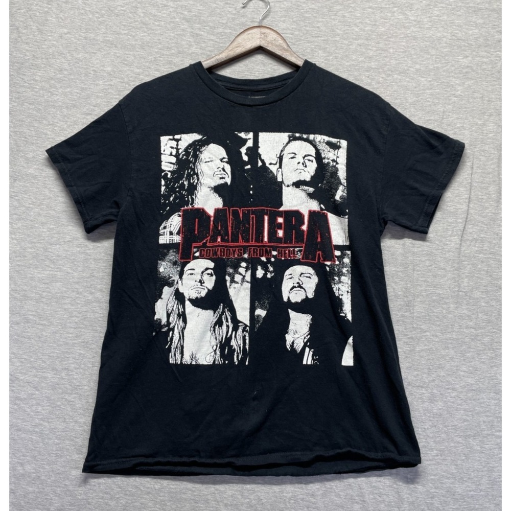 Pantera Cowboys From Hell Band T Shirt Unisex Medium Black Double Side Graphic